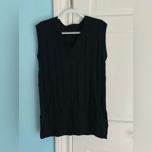 Oversized cable knit dress